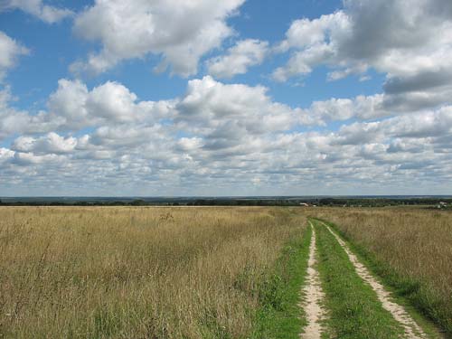 Панорама с видом на п. Верхний Салтов с западной стороны